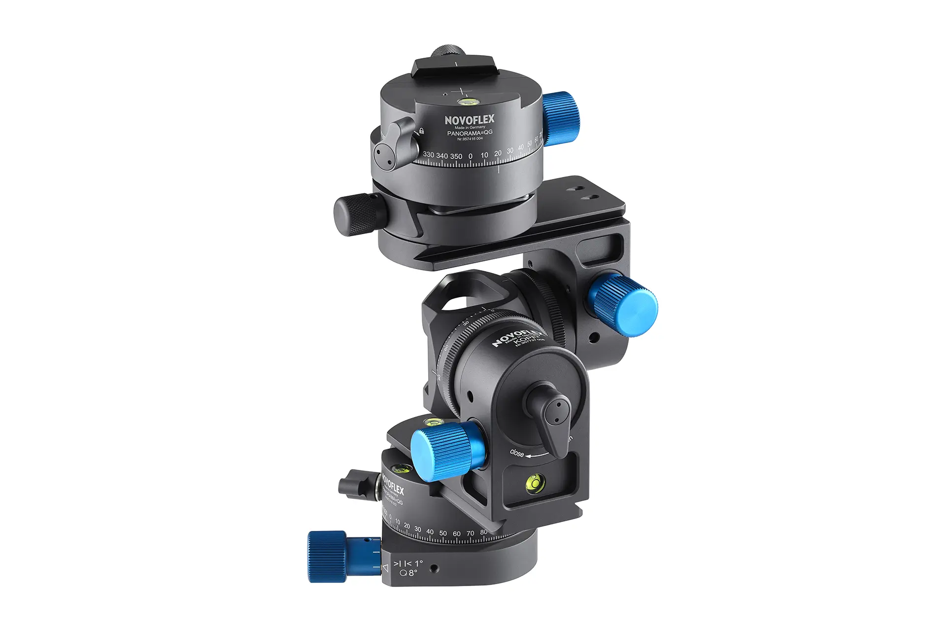 Modularer Getriebeneiger KOPF² Ultra Kit mit 2x getriebener Panoramadrehung