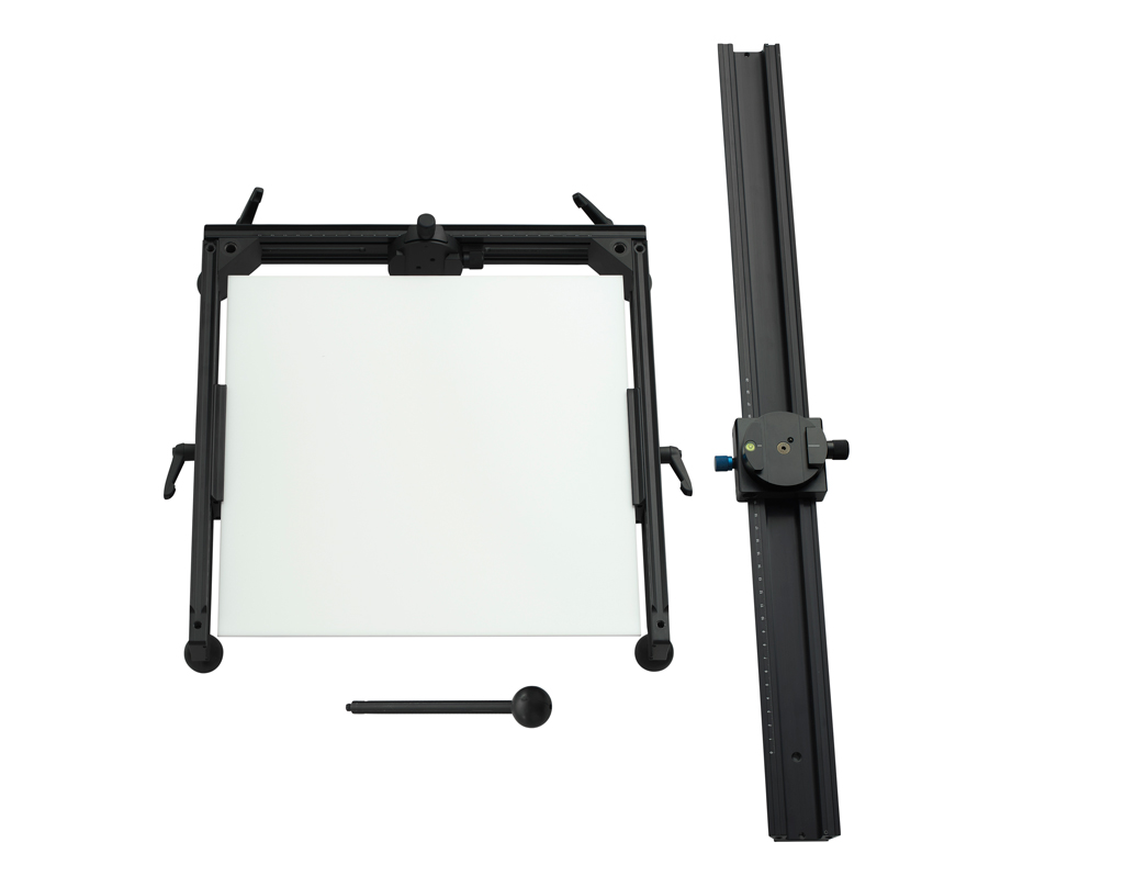 Compact, dismountable Copystand incl. translucent ground plate 12x12"