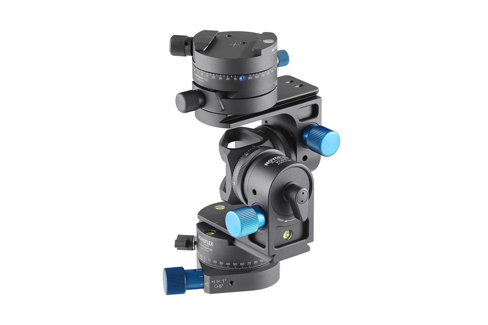Modularer Getriebeneiger KOPF² Max Kit mit einfacher und getriebener Panoramadrehung