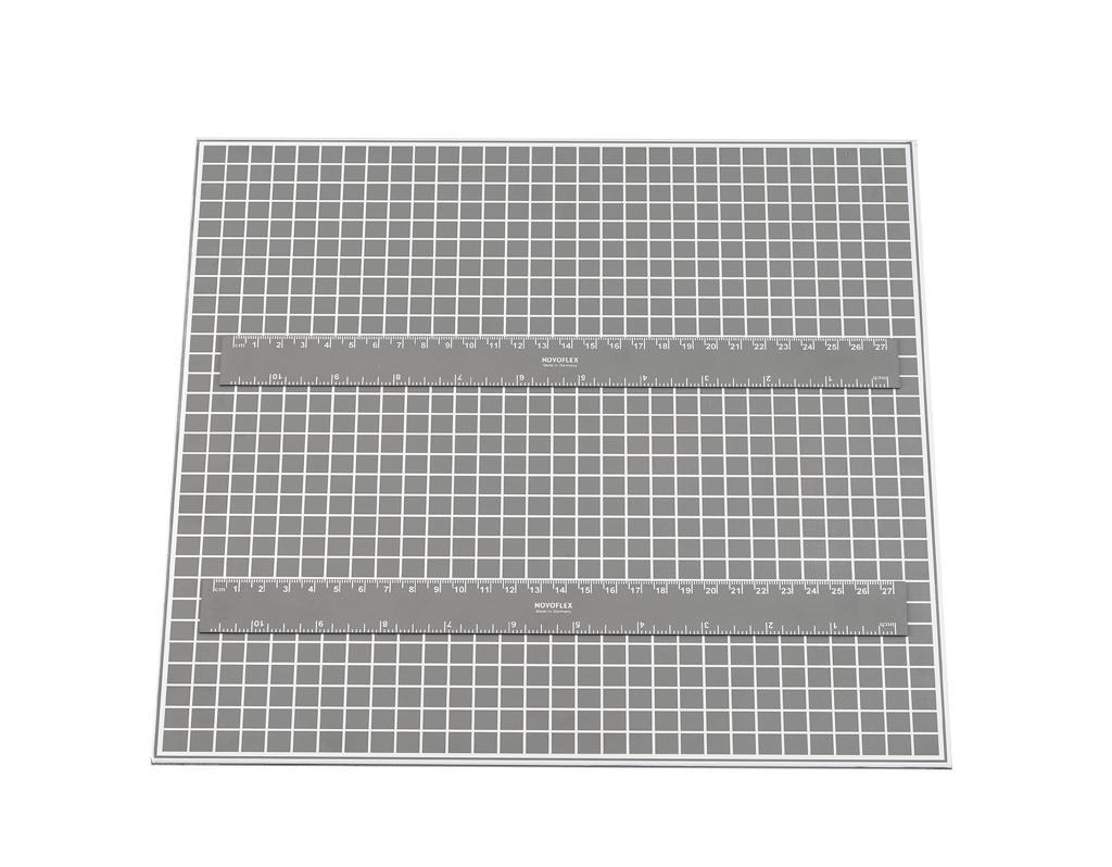 Metal base plate (magnetic) for MS-MACRO-REPRO 12x12" Line grid, 18% gray, incl. 2 scaled magnetic strips